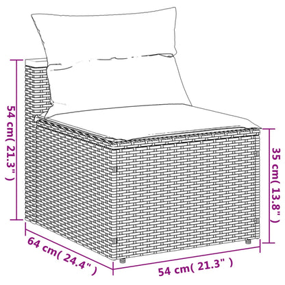 Garden Sofa Set Grey and brown