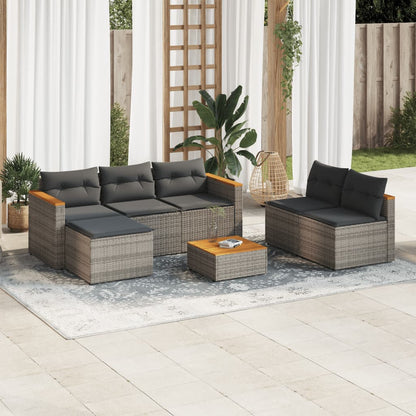 Garden Sofa Set Grey and brown