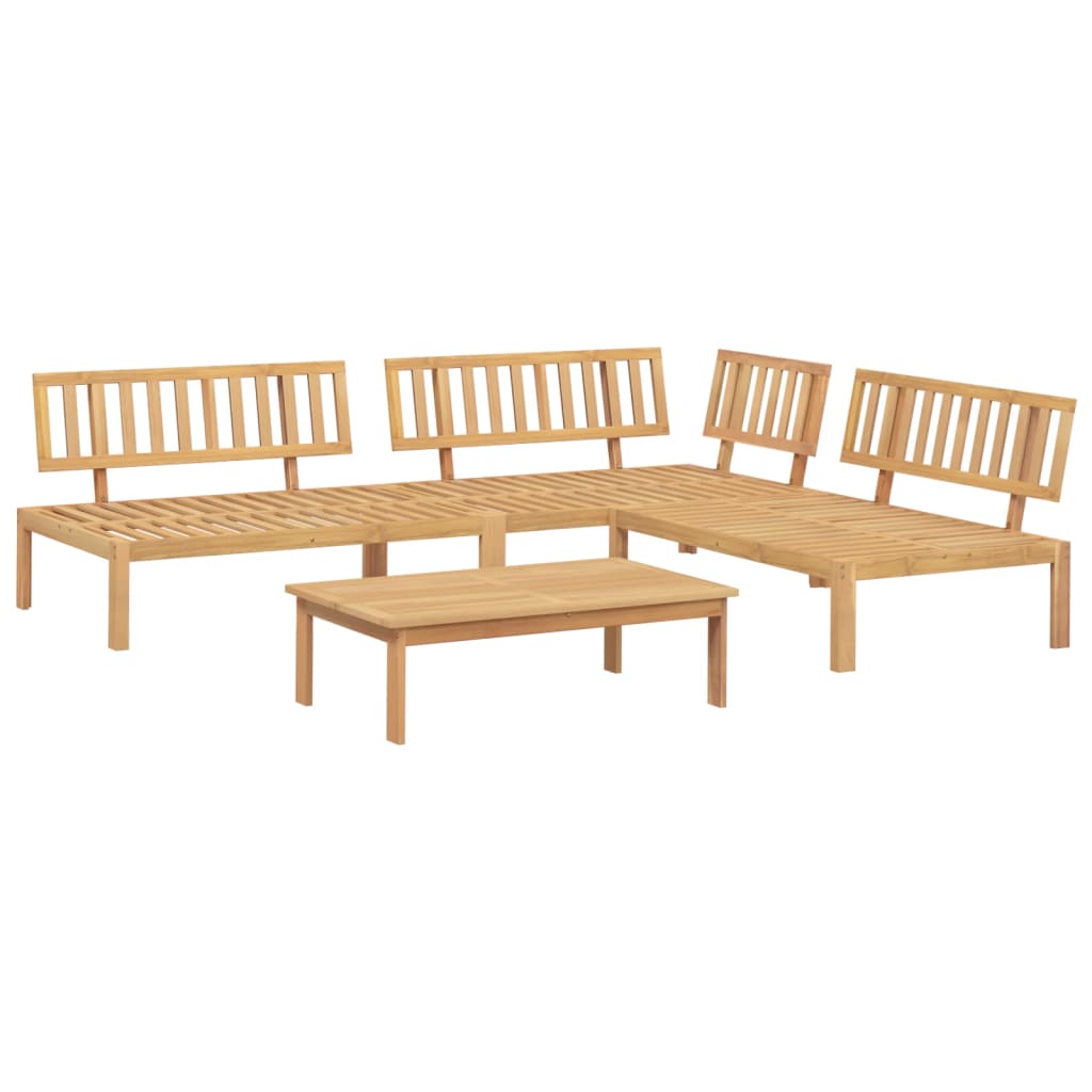 Pallet Sofa Set Natural wood Solid Acacia wood Large Modular