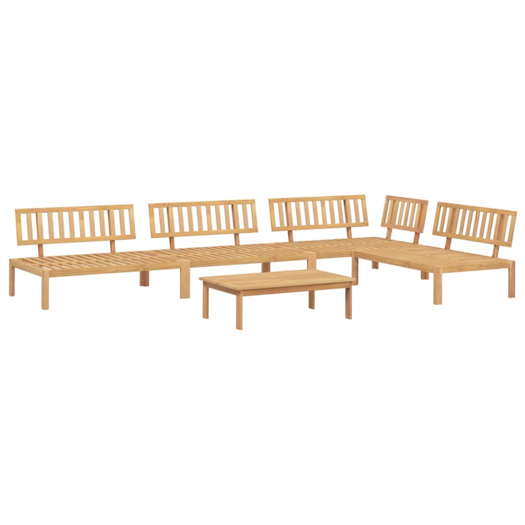 Pallet Sofa Set Natural Solid Acacia Wood Large Modular