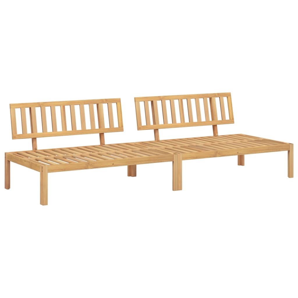 Pallet Middle Sofa Natural Wood Solid acacia wood 47.2 x 31.5 in
