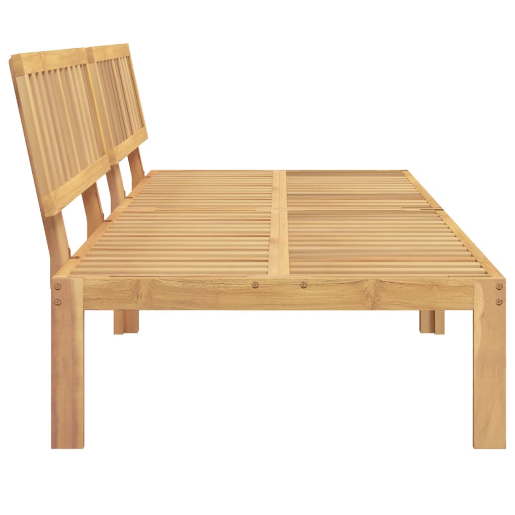 Pallet Middle Sofa Natural Wood Solid acacia wood 47.2 x 31.5 in
