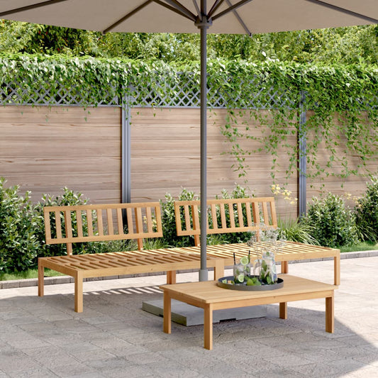 Pallet Middle Sofa Natural Wood Solid acacia wood 47.2 x 31.5 in