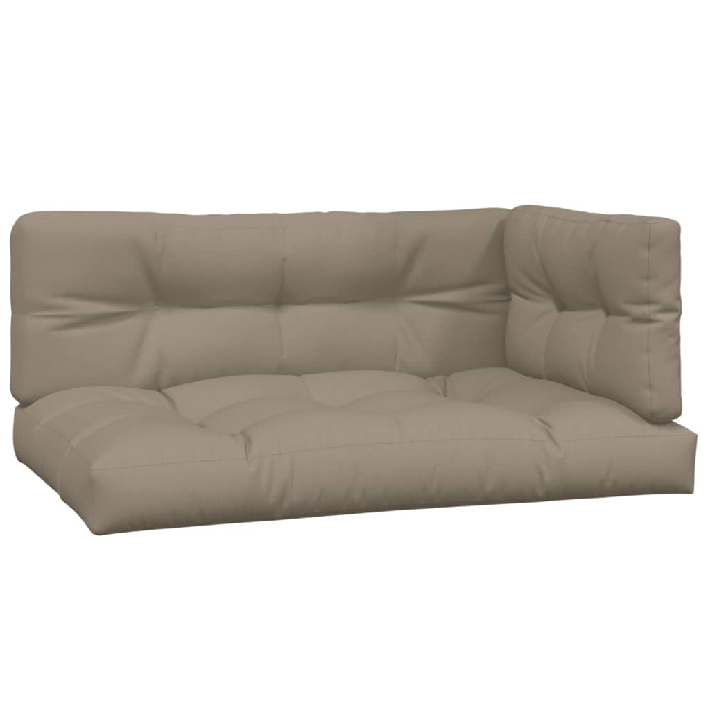Pallet Corner Sofa Taupe Solid acacia wood Large Modular