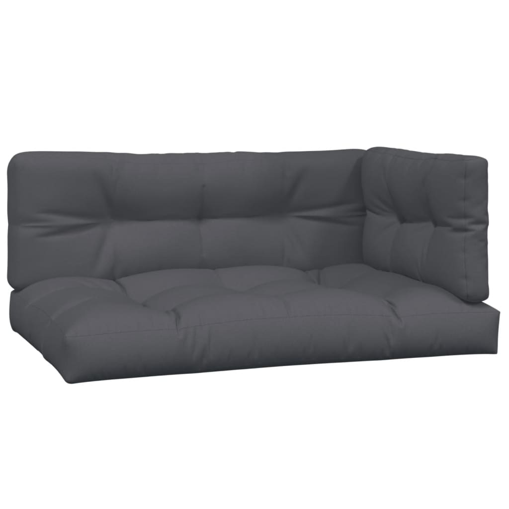 Pallet Sofa Set Anthracite Solid Acacia wood Medium Modular