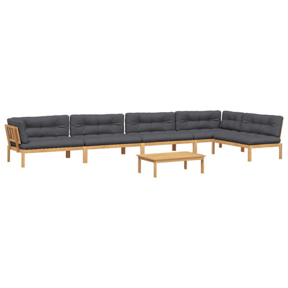 Pallet Sofa Set Solid wood Solid Acacia wood Large Modular
