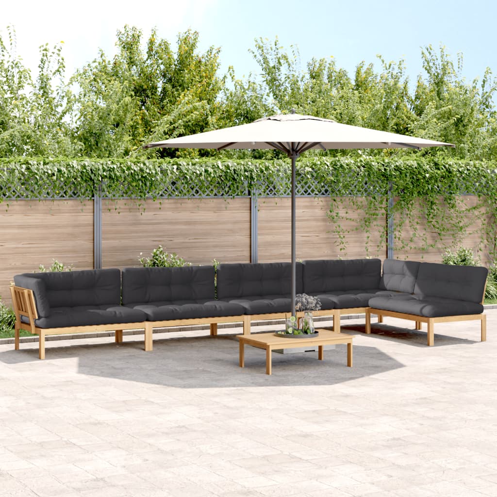 Pallet Sofa Set Solid wood Solid Acacia wood Large Modular
