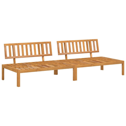 Garden Pallet Middle Sofa Natural Wood Solid acacia wood Medium