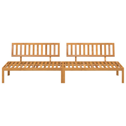 Garden Pallet Middle Sofa Natural Wood Solid acacia wood Medium