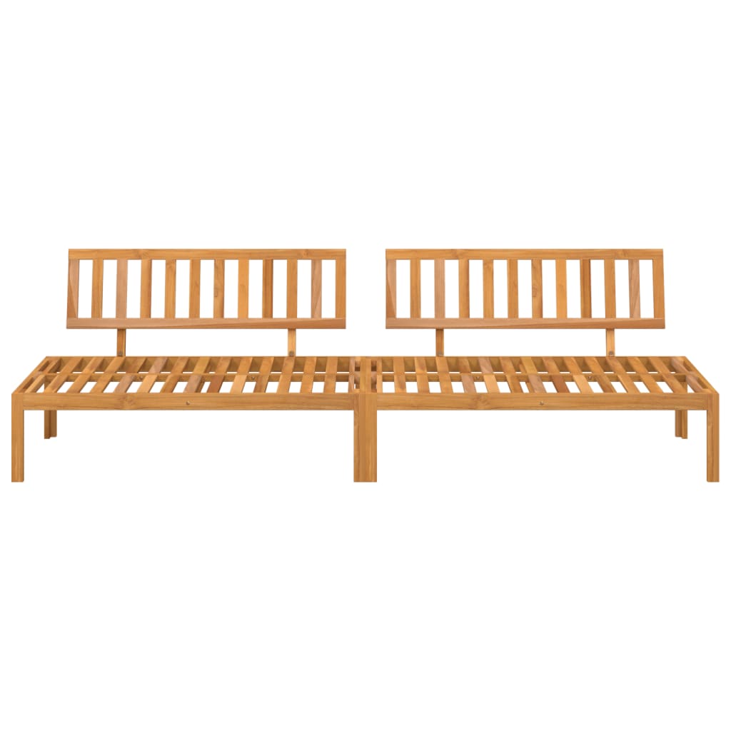 Garden Pallet Middle Sofa Natural Wood Solid acacia wood Medium