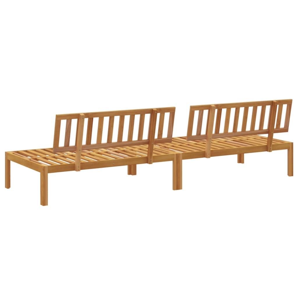 Garden Pallet Middle Sofa Natural Wood Solid acacia wood Medium