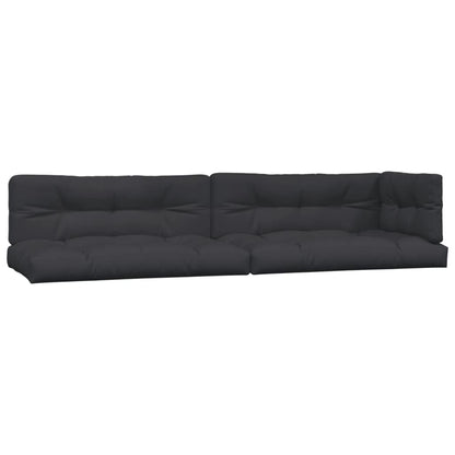 Patio Pallet Sofa Set Set of 4 Black Solid acacia wood