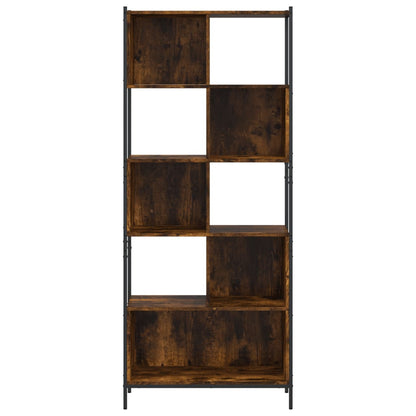 Bookcase Smoked Oak Engineered wood 28.0x11.0x67.7 in Bookcase