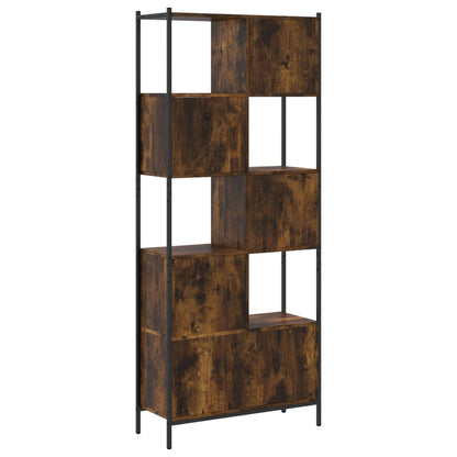 Bookcase Smoked Oak Engineered wood 28.0x11.0x67.7 in Bookcase