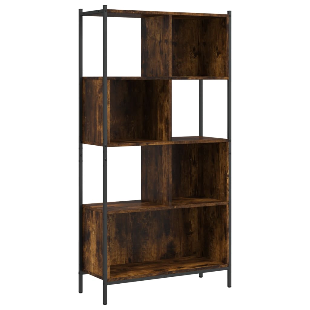 Bookcase Smoked Oak Engineered wood 28.0x11.0x67.7 in Bookcase