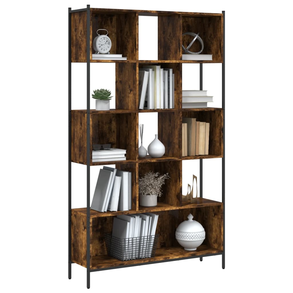 Bookcase Smoked Oak Engineered wood 40.2 x 11.0 x 67.7 in