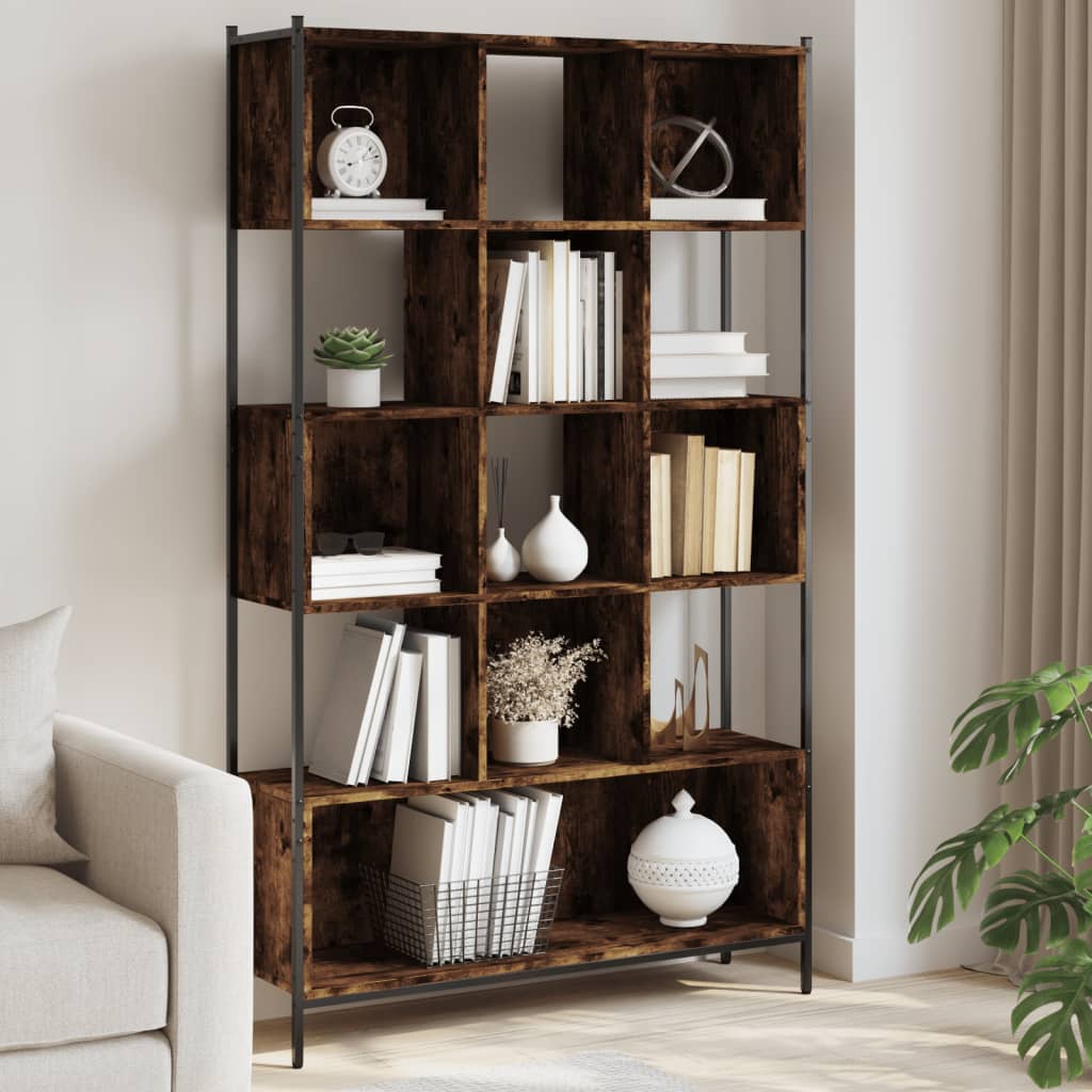 Bookcase Smoked Oak Engineered wood 40.2 x 11.0 x 67.7 in