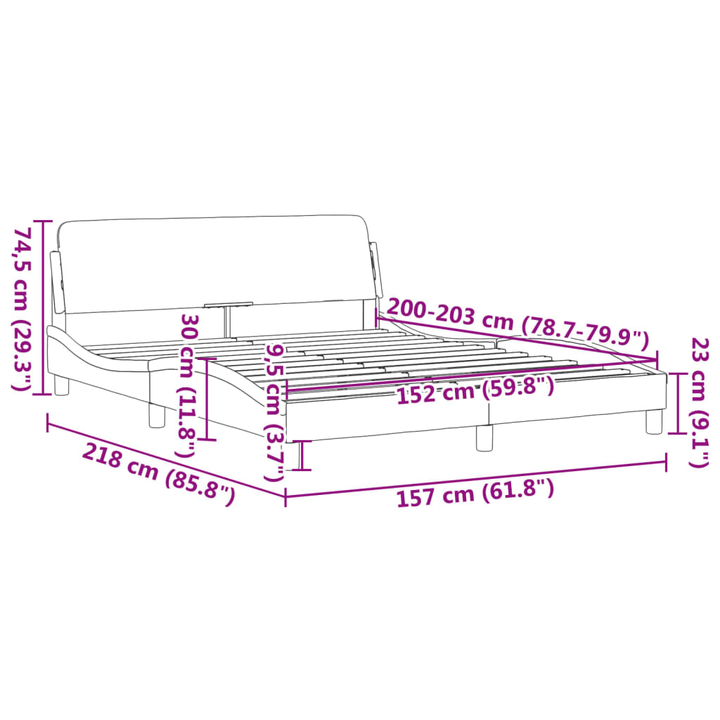 Bed Frame Dark Gray