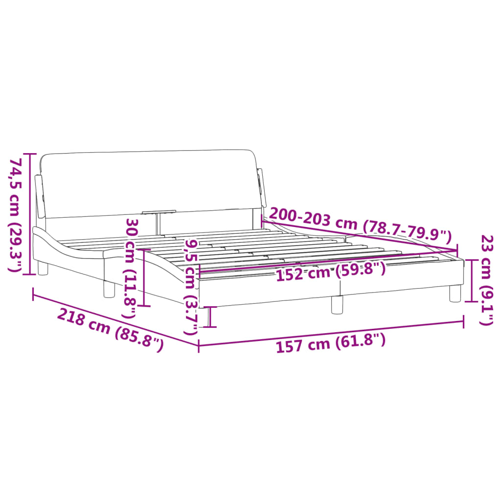 Bed Frame Dark grey