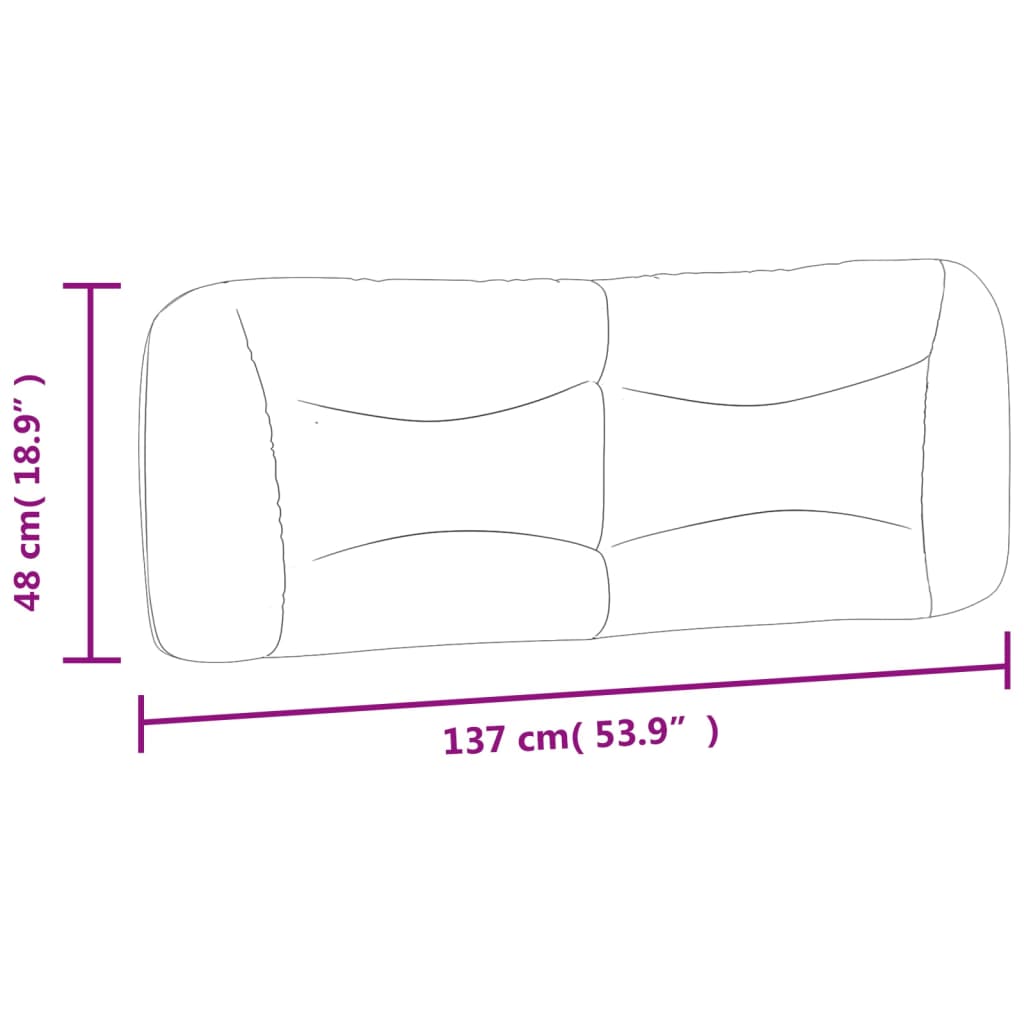 Headboard Cushion Dark Grey Fabric (100% polyester) Full Size