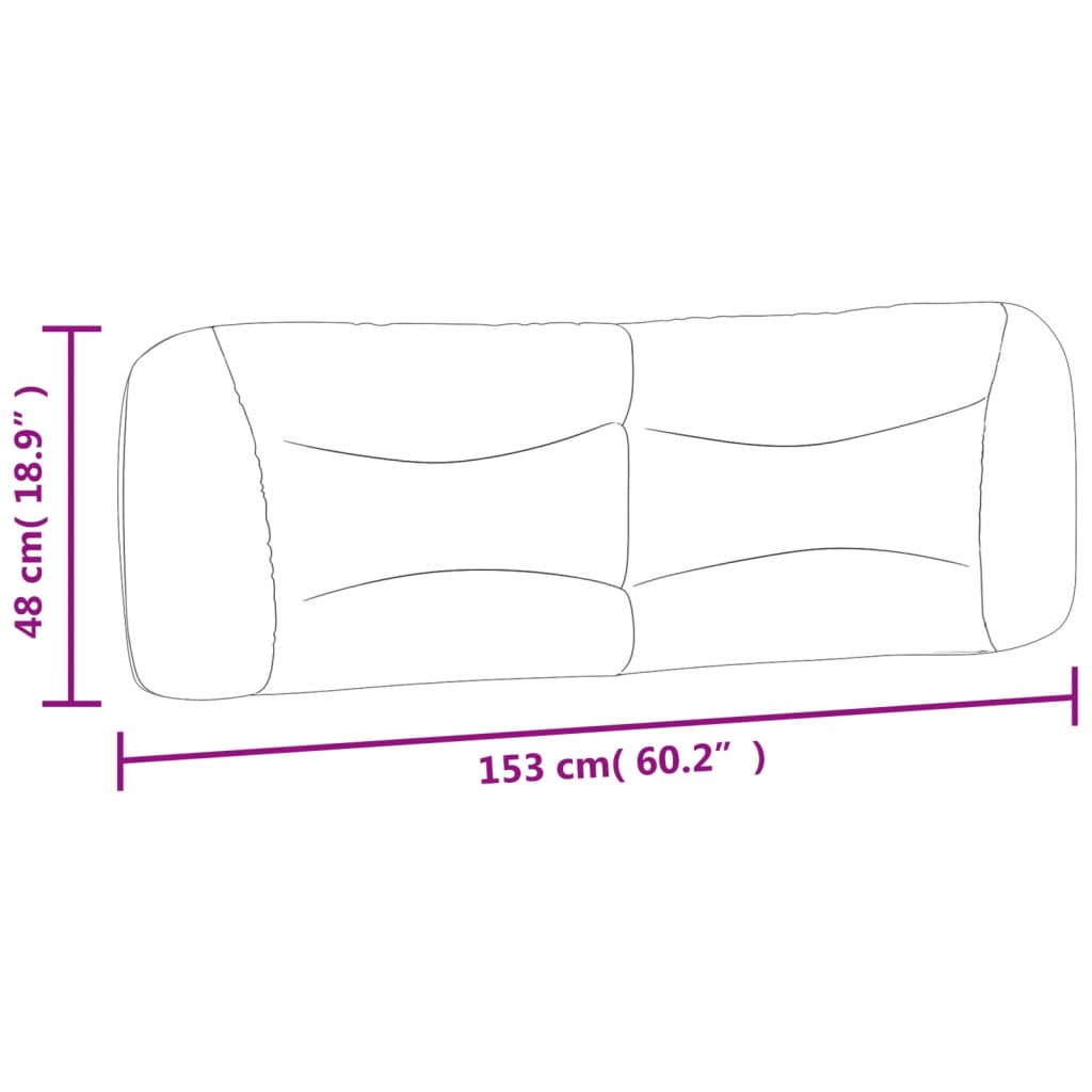Headboard Cushion Dark Grey 100% polyester Standard