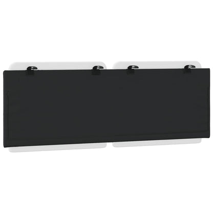 Headboard Cushion Black and White Faux Leather, Foam Double