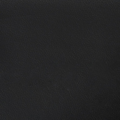 Headboard Cushion Black and White Faux Leather, Foam Double