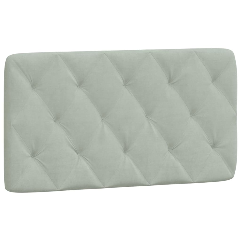 Headboard Cushion Light grey Velvet (100% polyester), Foam Standard