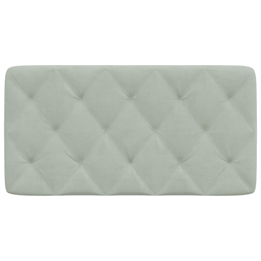 Headboard Cushion Light grey Velvet (100% polyester), Foam Standard