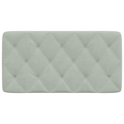 Headboard Cushion Light grey Velvet (100% polyester), Foam Standard