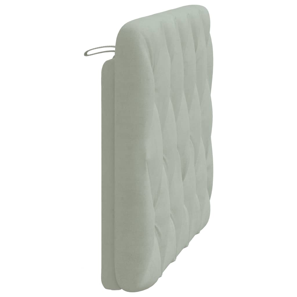 Headboard Cushion Light grey Velvet (100% polyester), Foam Standard