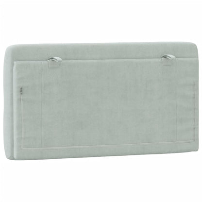 Headboard Cushion Light grey Velvet (100% polyester), Foam Standard