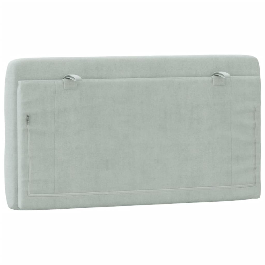 Headboard Cushion Light grey Velvet (100% polyester), Foam Standard