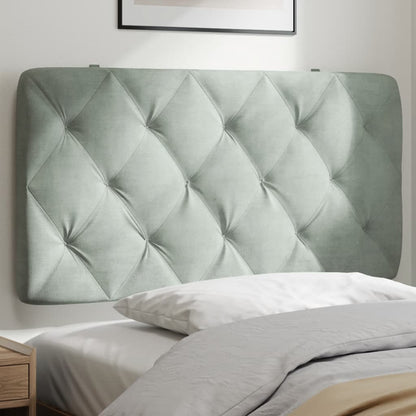Headboard Cushion Light grey Velvet (100% polyester), Foam Standard