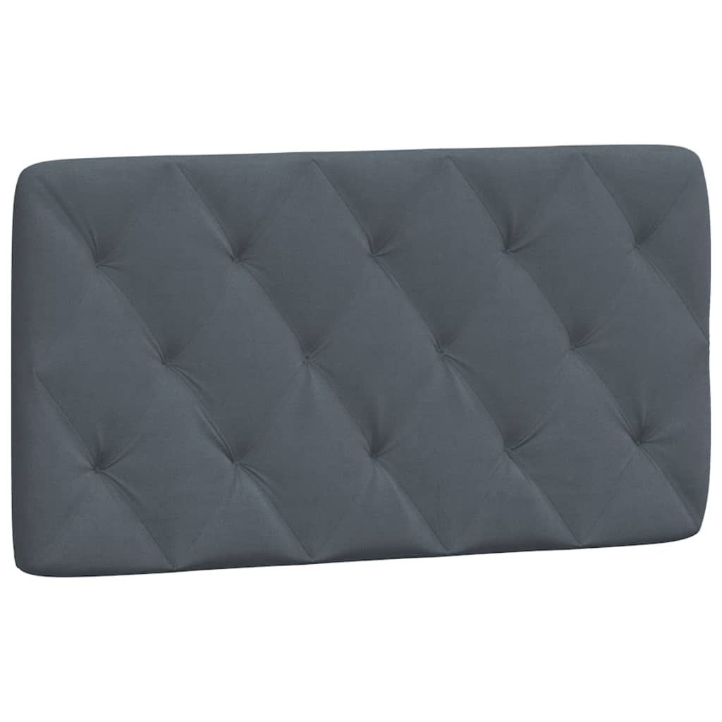 Headboard Cushion Dark Gray Velvet (100% polyester) 39.4 inches