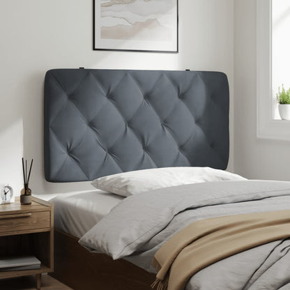 Headboard Cushion Dark Gray Velvet (100% polyester) 39.4 inches