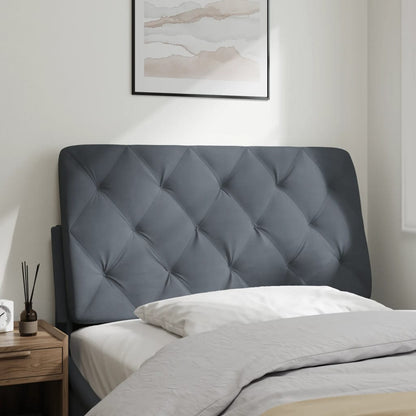 Headboard Cushion Dark Gray Velvet (100% polyester) 39.4 inches