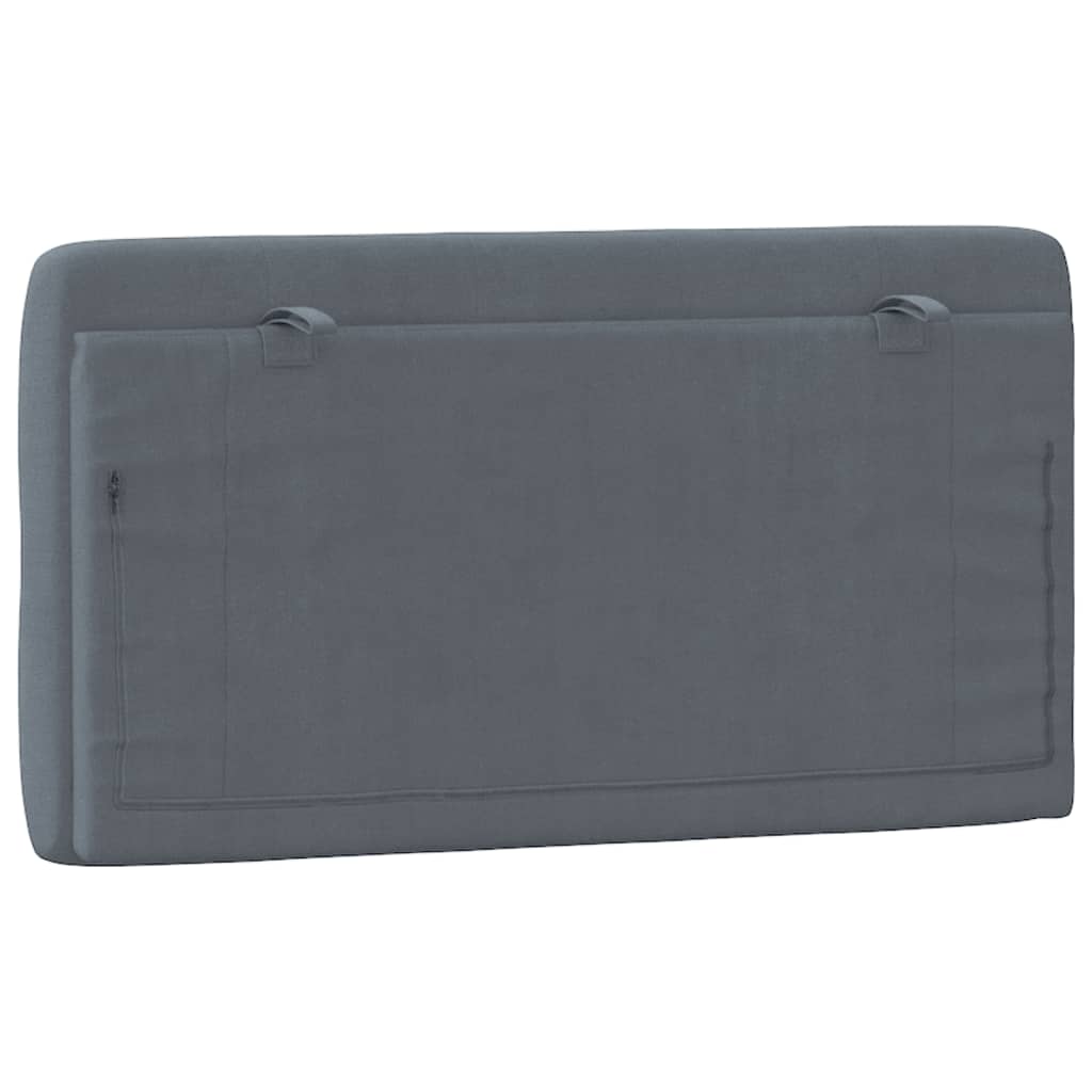 Headboard Cushion Dark Gray Velvet (100% polyester) 39.4 inches