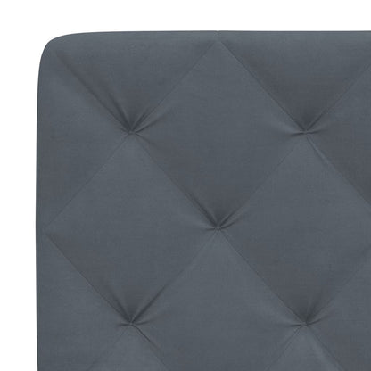 Headboard Cushion Dark Gray Velvet (100% polyester) 39.4 inches