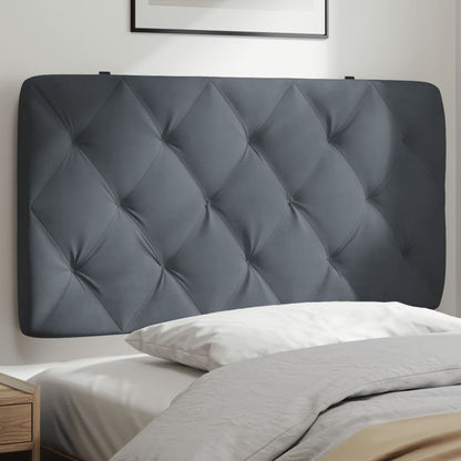 Headboard Cushion Dark Gray Velvet (100% polyester) 39.4 inches