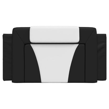Headboard Cushion Black and White Faux leather 39.4 inches wide
