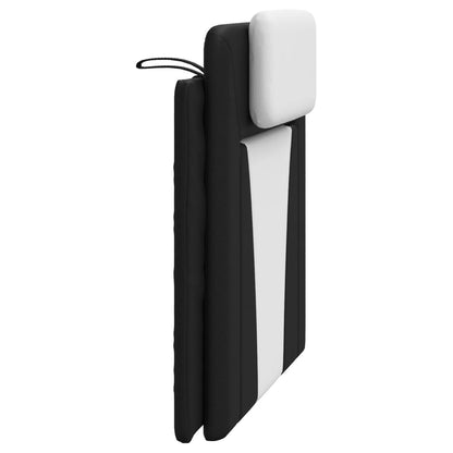 Headboard Cushion Black and White Faux leather 39.4 inches wide