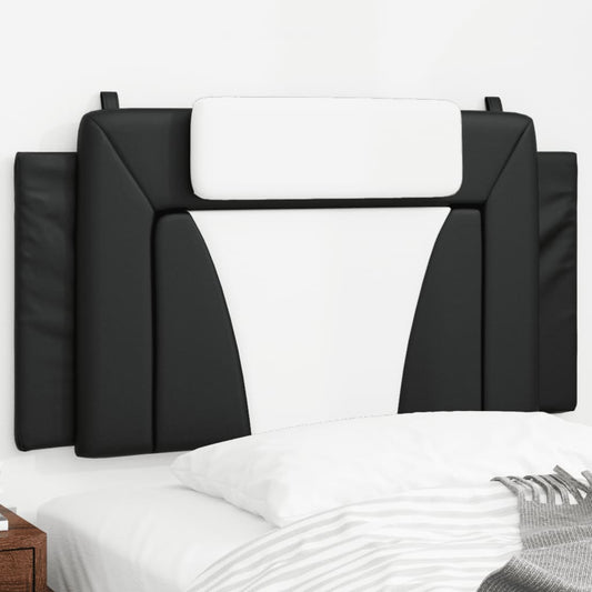 Headboard Cushion Black and White Faux leather 39.4 inches wide
