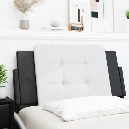 Headboard Cushion Black and White Faux leather 39.4 in wide
