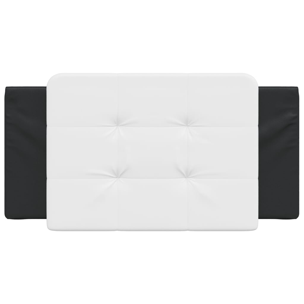 Headboard Cushion Black and White Faux leather 39.4 in wide