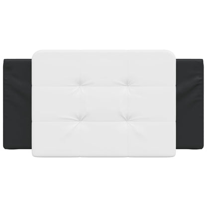 Headboard Cushion Black and White Faux leather 39.4 in wide