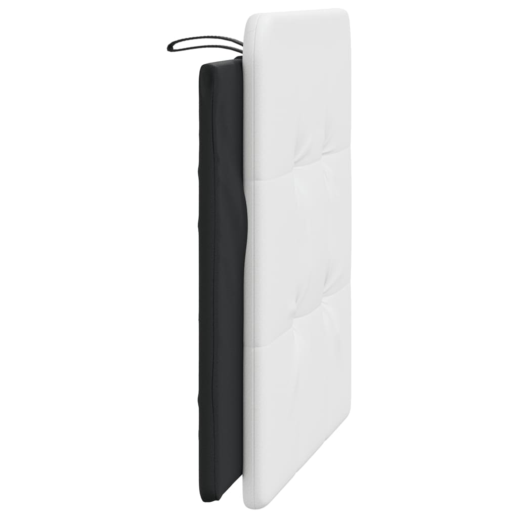 Headboard Cushion Black and White Faux leather 39.4 in wide