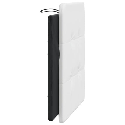 Headboard Cushion Black and White Faux leather 39.4 in wide