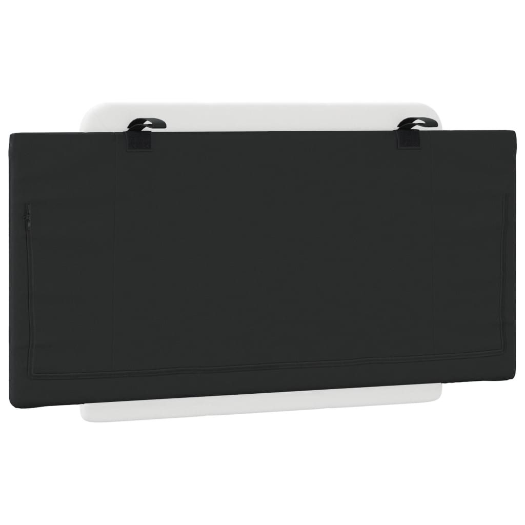 Headboard Cushion Black and White Faux leather 39.4 in wide