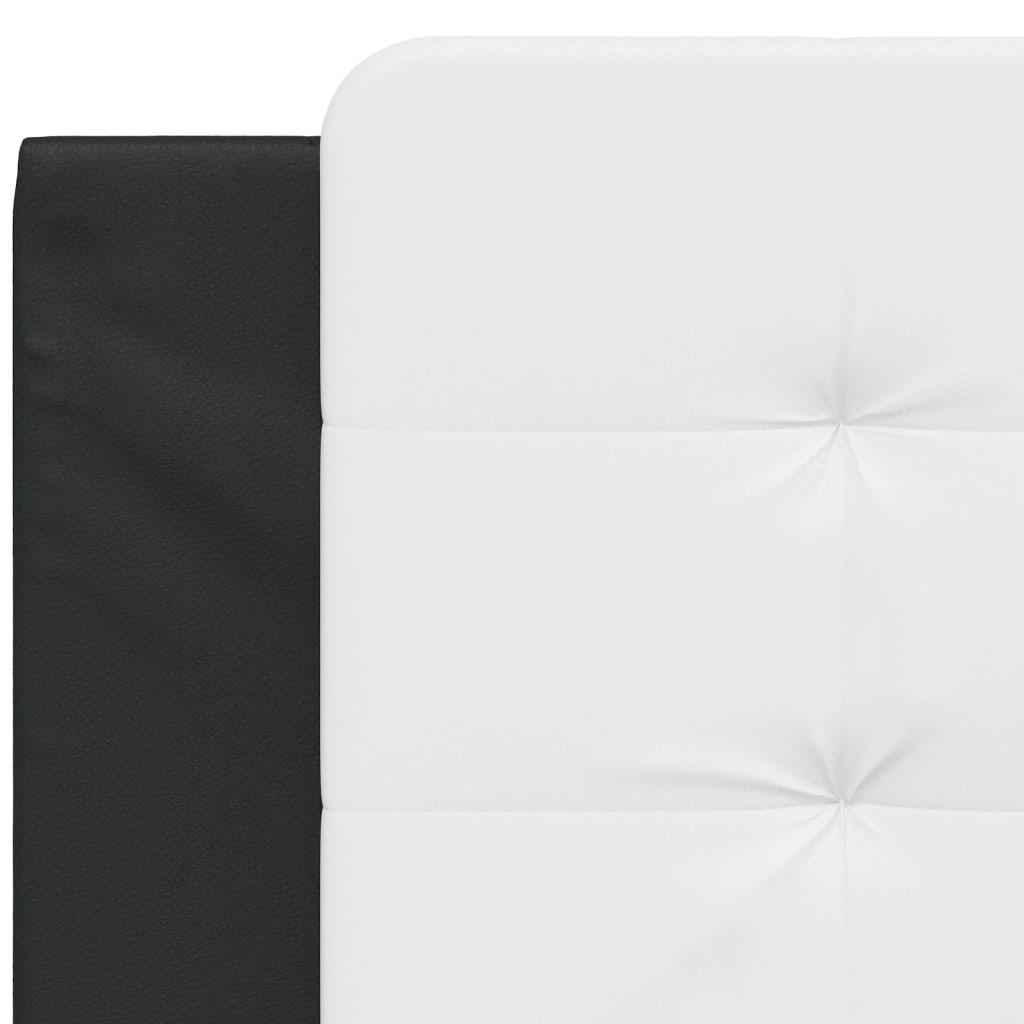 Headboard Cushion Black and White Faux leather 39.4 in wide